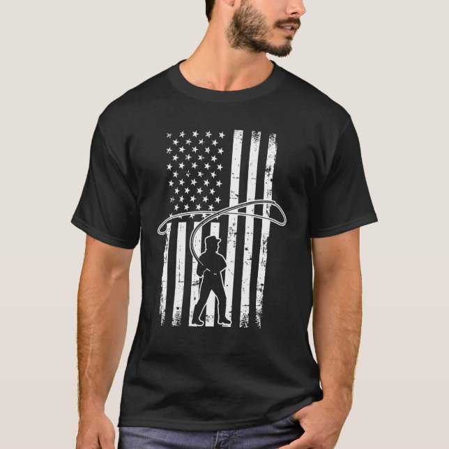 Camiseta Bandera de Fly Fisher USA (Anverso)