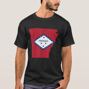 Camiseta Bandera de forma de estado de Arkansas