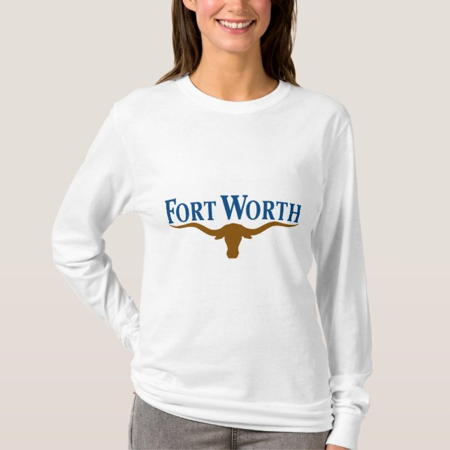 Camiseta Bandera de Fort Worth (Texas) (Anverso)