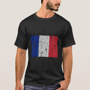 Camiseta Bandera de Francia antigua Retro Hombres Franceses