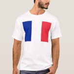 Camiseta Bandera de Francia; Bandera francesa, Drapeau de l<br><div class="desc">Le drapeau de la France, drapeau tricolore bleu, blanc, rouge, également appelé "drapeau ou pavillon tricolore", est l'emblème national de la République française. La bandera nacional de Francia es una bandera tricolor con tres bandas verticales de color azul, blanco y rojo. Se le conoce como tricolor francés o simplemente tricolor...</div>
