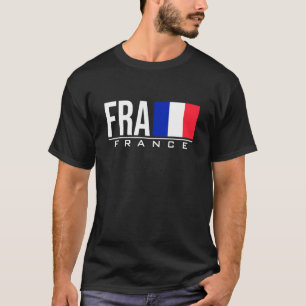 Camiseta Bandera de Francia Código de País Internacional Fr