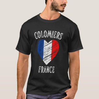 Camiseta Bandera de Francia Corazón Ciudad Colomiers