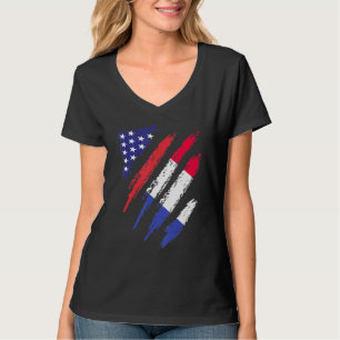 Camiseta Bandera de Francia cultivada en Estados Unidos Mes