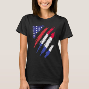 Camiseta Bandera de Francia cultivada en Estados Unidos Mes