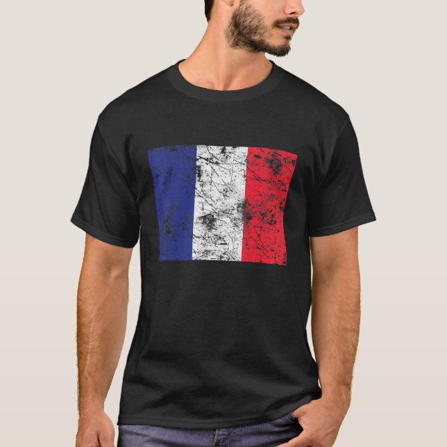 Camiseta Bandera de Francia de época (Anverso)