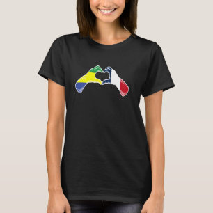 Camiseta Bandera de Francia de Gabón - Corazón francés gabo