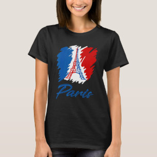Camiseta Bandera de Francia de París Torre Eiffel Tra de re