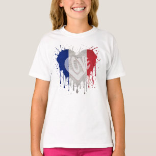 Camiseta Bandera de Francia del amor