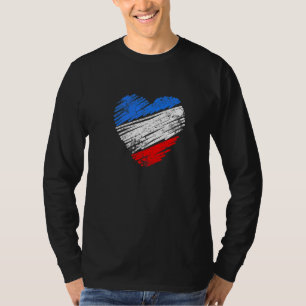 Camiseta Bandera de Francia en forma de corazón una idea fr