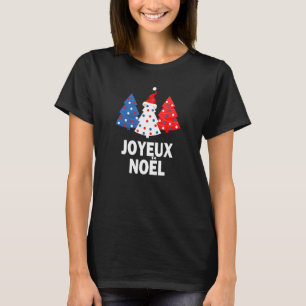 Camiseta Bandera de Francia Feliz Navidad