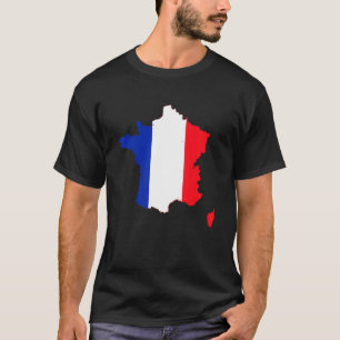 Camiseta Bandera de Francia mapea ciclismo de rugby francés