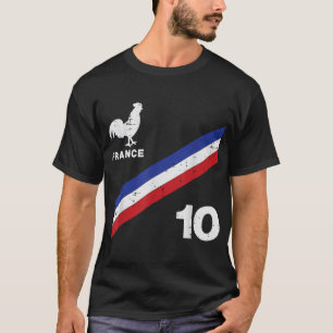 Camiseta Bandera de Francia Número 10 Hombres Hinchas de Fú