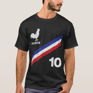 Camiseta Bandera de Francia Número 10 Hombres Hinchas de Fú