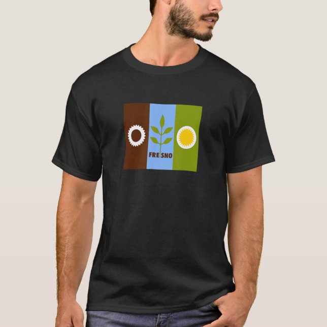 Camiseta Bandera de Fresno California (Anverso)