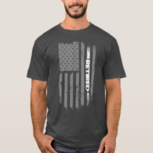 Camiseta Bandera de funcionario correccional retirado Amér