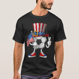 Camiseta Bandera de fútbol América 4 de julio niños estadou