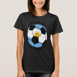 Camiseta Bandera de fútbol argentina en balón
