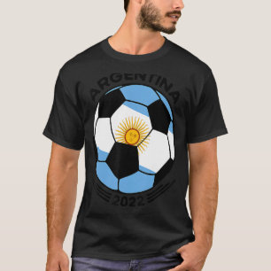 Camiseta Bandera de fútbol argentina en balón