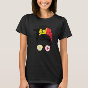 Camiseta Bandera de fútbol de Bélgica desordenada, Chica de