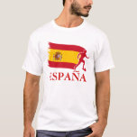Camiseta Bandera de fútbol de España<br><div class="desc">Bandera de fútbol de España. Puede editar texto, cambiar el color del texto y el tipo de letra.</div>