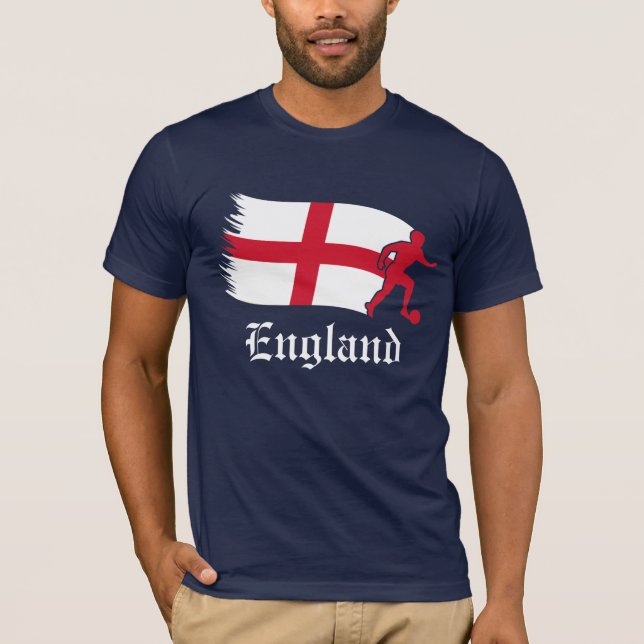 Camiseta Bandera de fútbol de Inglaterra (Anverso)