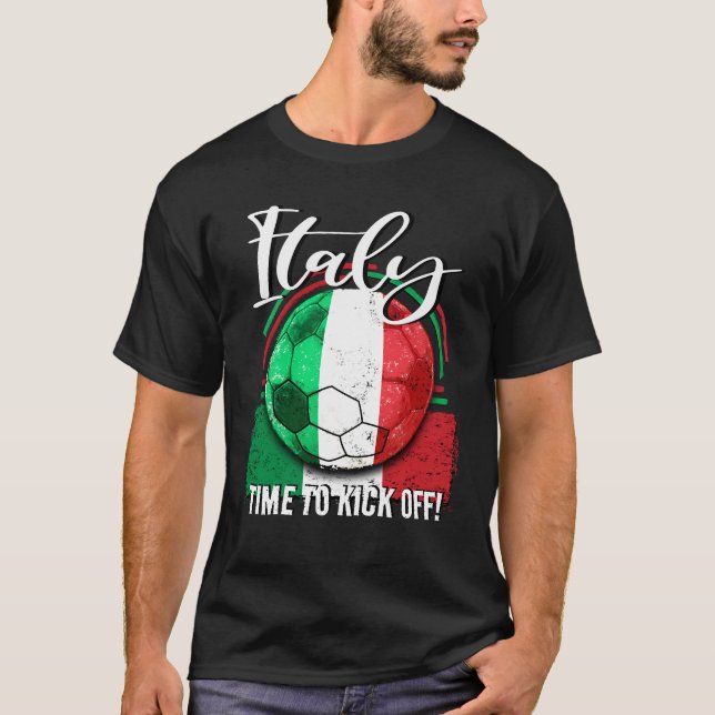 Camiseta Bandera de fútbol de Italia, fútbol (Anverso)