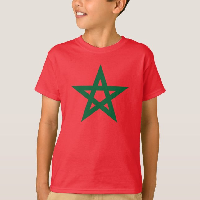 Camiseta Bandera de fútbol de Marruecos (Anverso)