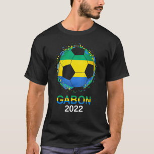 Camiseta Bandera de Gabón 2022 Partidarios del equipo de fú