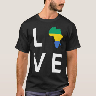 Camiseta Bandera de Gabón Ama el continente africano Siluet