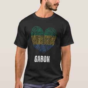Camiseta Bandera de Gabón Bandera de Gabón ADN de Gabón Cor