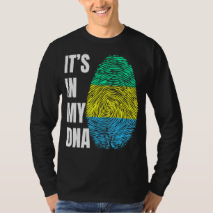 Camiseta Bandera de Gabón Biometría ADN Huella dactilar