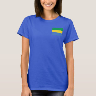 Camiseta Bandera de Gabón y Map dk T-Shirt