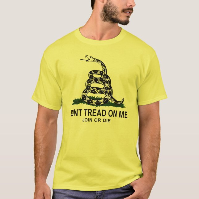 Camiseta Bandera de Gadsden (amarillo) (Anverso)