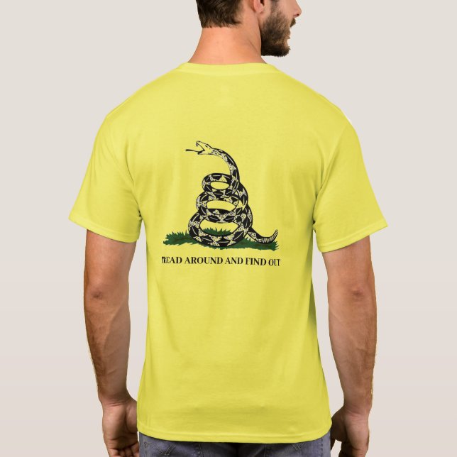 Camiseta Bandera de Gadsden gira y descubre (Reverso)