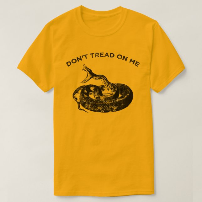 Camiseta Bandera de Gadsden, no me pisen (Diseño del anverso)