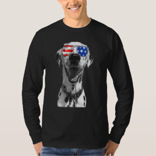 Camiseta Bandera De Gafas De Sol De Perro Dalmatiano 4 De J