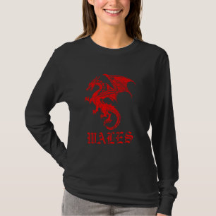 Camiseta Bandera de Gales dragón galés orgullo rojo Gales r