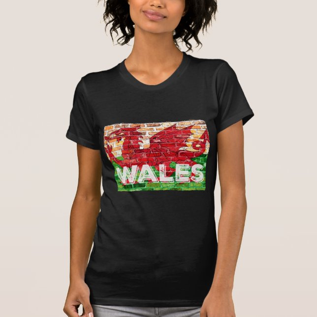 Camiseta Bandera de Gales en ladrillo (Anverso)