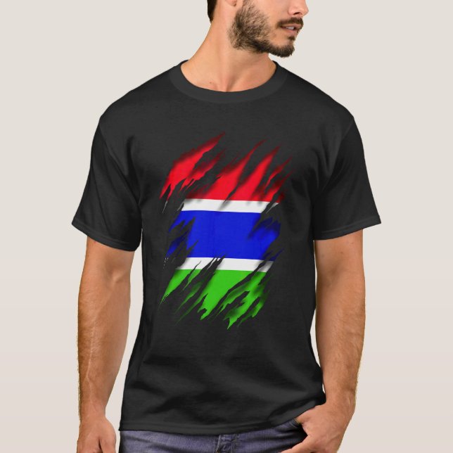 Camiseta Bandera de Gambia (Anverso)