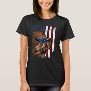 Camiseta Bandera De Ganado De Carne América 4 De Julio