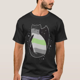 Camiseta Bandera de Gato Agénero Trans No binario LGBT Yin