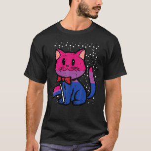 Camiseta Bandera de gato bisexual Bi Orgullo Lgbtq Niñas Ni