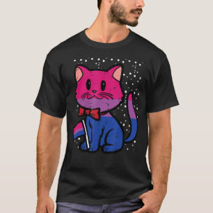 Camiseta Bandera de gato bisexual Bi Orgullo Lgbtq Niñas Ni