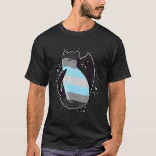 Camiseta Bandera de gato demiboy no binario transgénero LGB