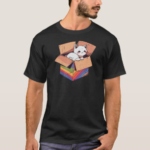 Camiseta Bandera de gatos gays Graciosa Adorable Kitten Fel