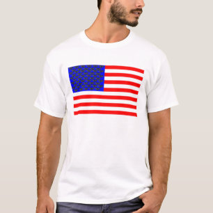 Camiseta Bandera De Gatos Y Rayas Negros