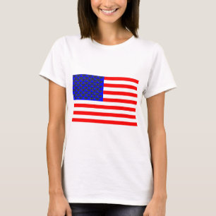 Camiseta Bandera De Gatos Y Rayas Negros