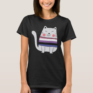Camiseta Bandera de Genero Gato del Orgullo Gay Gato Gato G