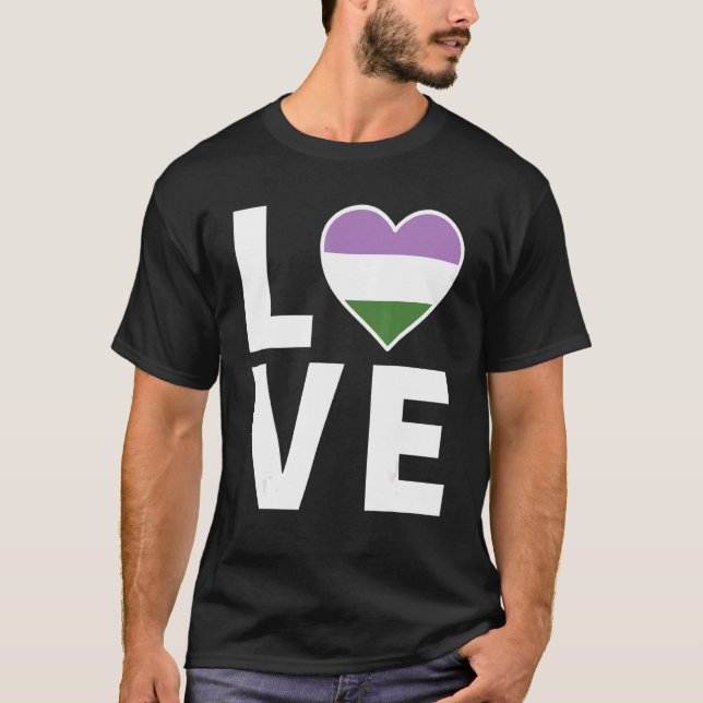 Camiseta Bandera De Género Lgbtq Lgbtqia+ Amor Género (Anverso)